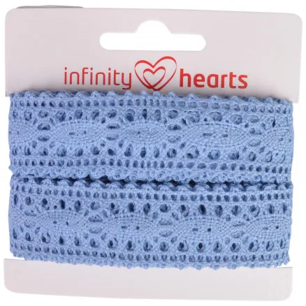 Infinity Hearts Polyester-Spitzenband 25mm 05 Blau - 5m