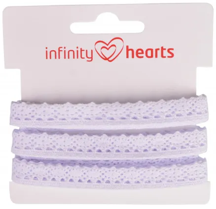 Infinity Hearts Polyester-Spitzenband 11mm 01 Weiß - 5m