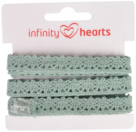 Infinity Hearts Polyester-Spitzenband 11mm 06 Grau - 5m