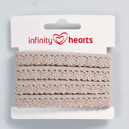 Infinity Hearts Polyester-Spitzenband 11mm 3 Sand - 5m