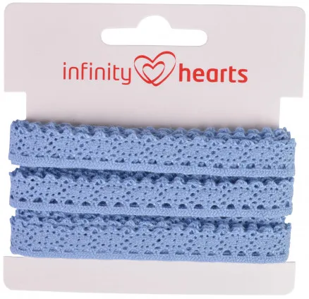 Infinity Hearts Polyester-Spitzenband 11mm 05 Blau - 5m