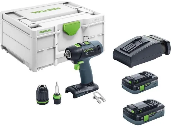 Festool Akku-Bohr-/Schraubmaschine T 18+3 HPC 4,0 I-Plus im Systainer3
