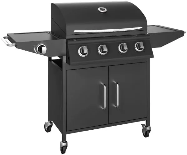 Gasgrill mit 4 Brennern und Kochplatte
