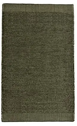 Woud Rombo Teppich 240x170 cm Off White/Moosgrün