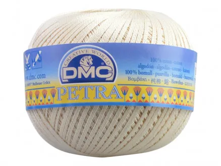 DMC Petra Nr. 8 Häkelgarn Unicolor ECRU Natur